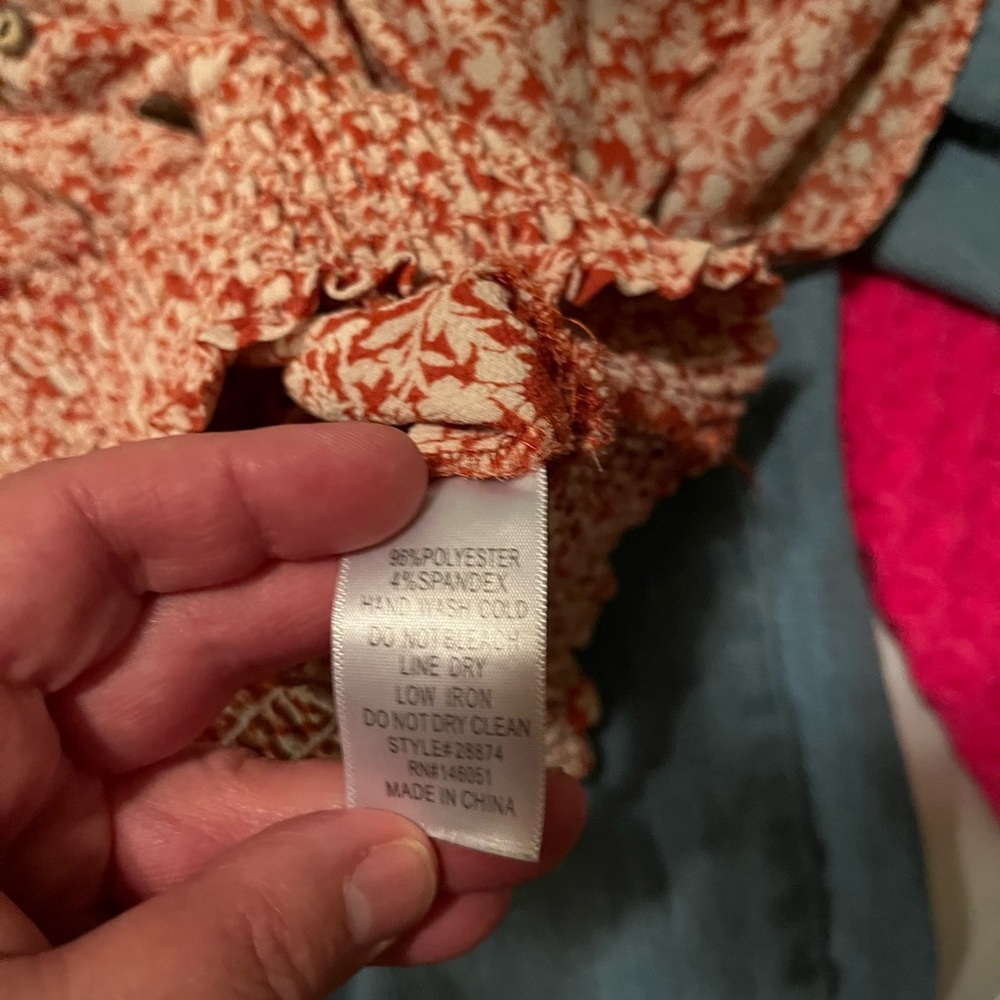 Monteau Floral Cropped Top Size M - Picture 3 of 4